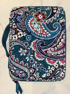 Vera Bradley Tablet Organizer Case | Teal Paisley | NWOT iPad eReader case